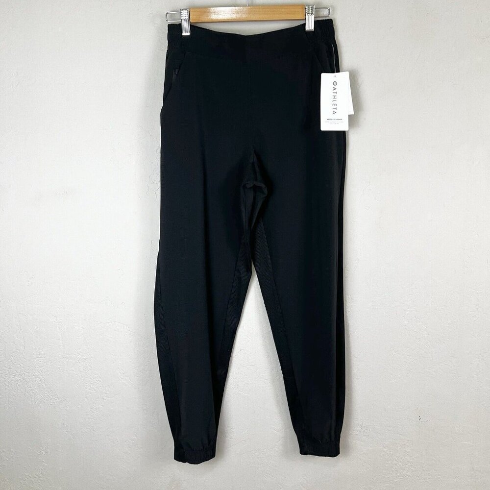 Athleta Brooklyn Jogger Pants Elastic waist Black Sz6 tag removed but never worn